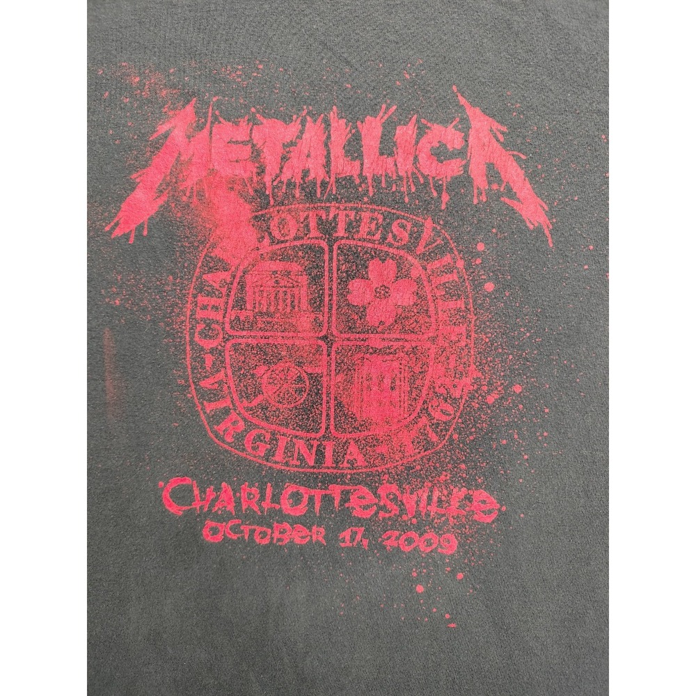 Metallica Charlottesville October 17 2009 t-shirt